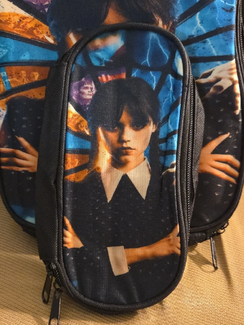 Wednesday Addams Themed 3-piece backpack set